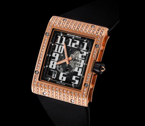 Replica Richard Mille RM 016 Automatic Winding Extra Flat Watch Red Gold Diamond SET